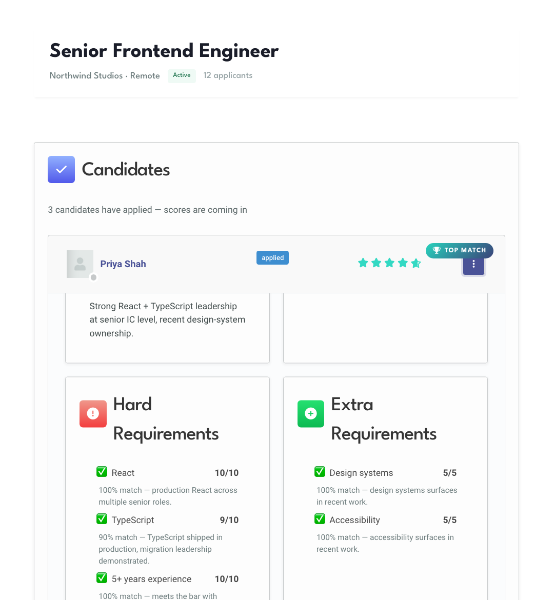 Resume scoring walkthrough