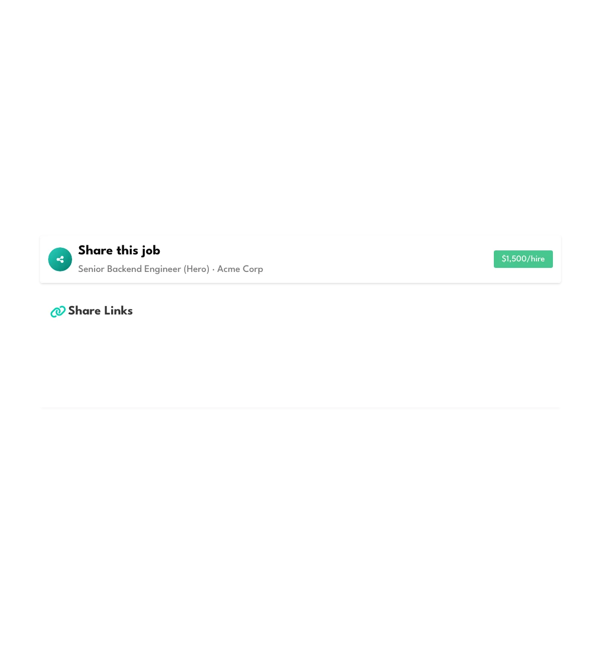 Referral dashboard showing live rewards